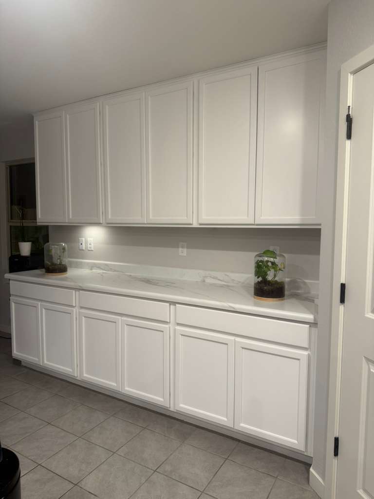 Cabinet refinishing detail