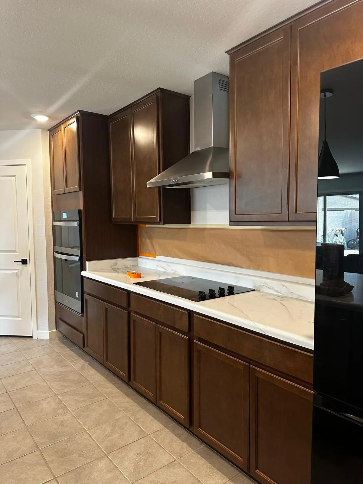 Before: kitchen cabinets before refinishing in Phoenix, AZ
